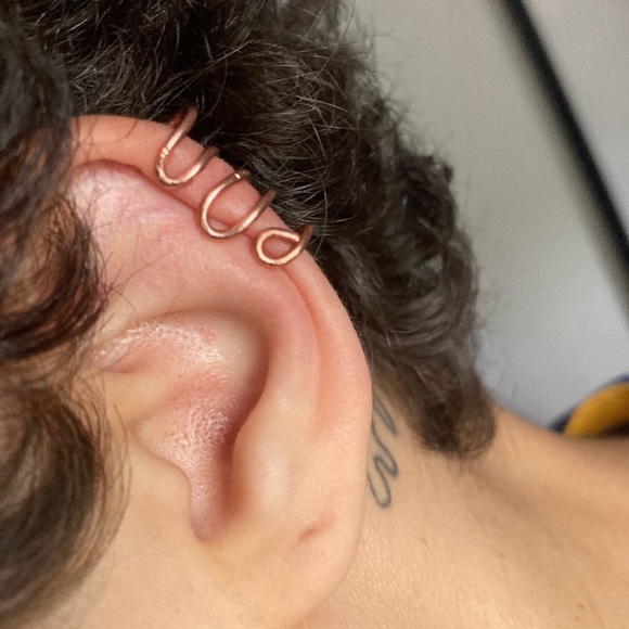 Hand Crafted Jewelry - 2/$25 Handcrafted Copper Wire Ear Cuff - Ear Wrap